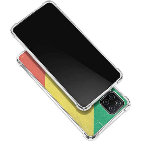 Republic of the Congo Flag Distressed Galaxy A12 Clear Case